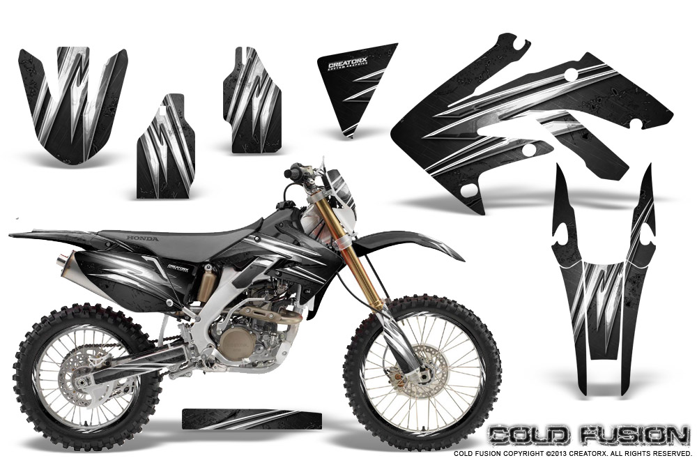 Honda CRF 250X 04-12 Graphics Kit Cold Fusion Black NP Rims